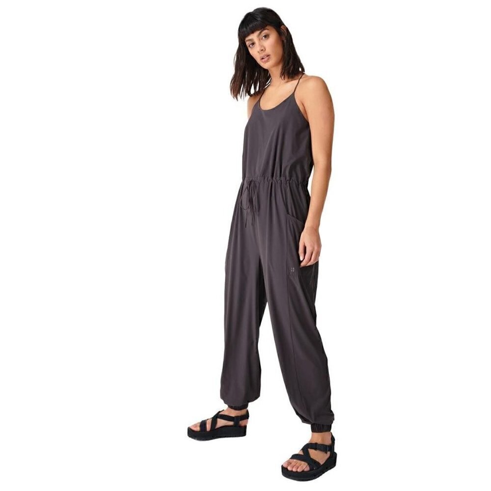 Sweaty Betty Size 4 6 Karma Jumpsuit Urban Grey $148
